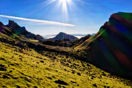 Beuatiful Scotland landscape from a birds-eye view