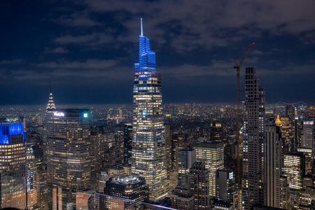 The aerial view from the viewing platform Top of the Rock, Rockefeller Center