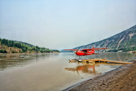 Seaplane on the Yukon River, Dawson, Canada