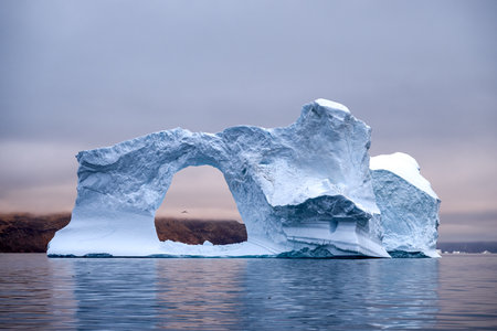 Nature is the best sculptor. Greenland, Uummannaq fjord with icebergs