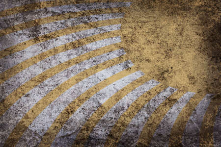 abstract yellow vintage grunge background with sun rays for multiple usesの写真素材