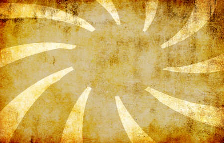 abstract yellow vintage grunge background with sun rays for multiple uses の写真素材