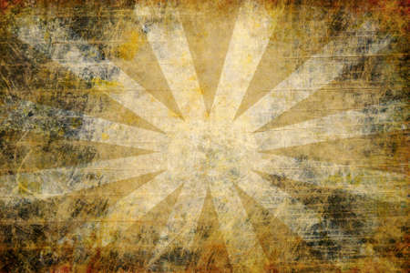 abstract yellow vintage grunge background with sun rays for multiple uses の写真素材