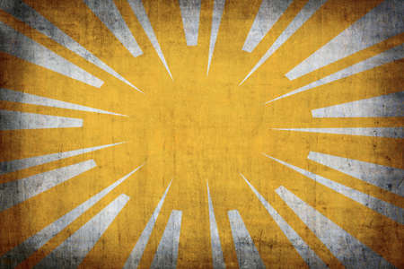 yellow vintage grunge background with sun rays for multiple uses の写真素材