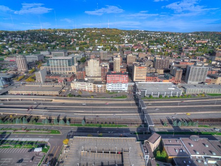 Duluth is a popular Tourist Destination in the Upper Midwest on the Shores of Lake Superior in Far North Minnesotaのeditorial素材
