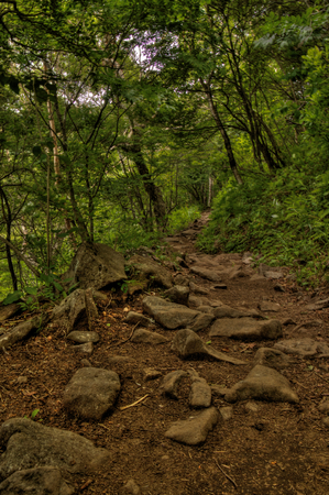 Mt. Eboshidake is part of the Japanese Alps in the Nagano Prefecture and is 2,066 meters tallの写真素材