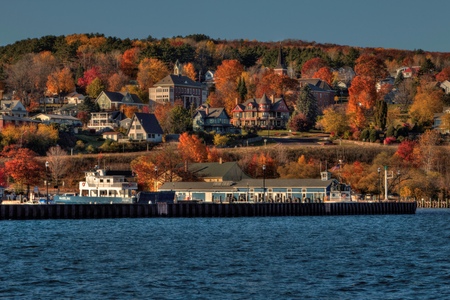 The Apostle Islands National Lake Shore are a popular Tourist Destination on Lake Superior in Wisconsinのeditorial素材