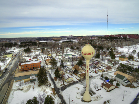 Calumet is a small Mining Town on the Iron Range of Minnesota.のeditorial素材