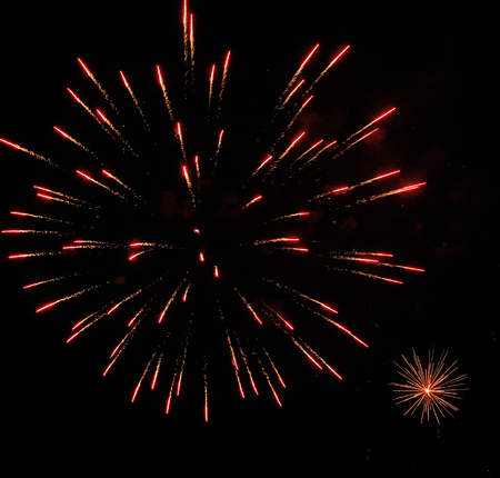 A huge Display of Fireworks at the Sioux Falls Fairgrounds during a Convention