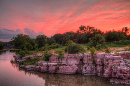Palisades State Park is in South Dakota by Garretsonの写真素材