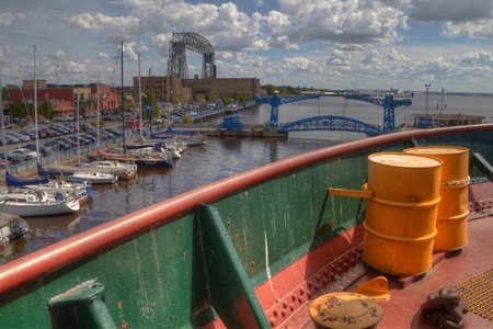 The Irvin is a floating boat Museum located in Duluth, Minnesotaのeditorial素材