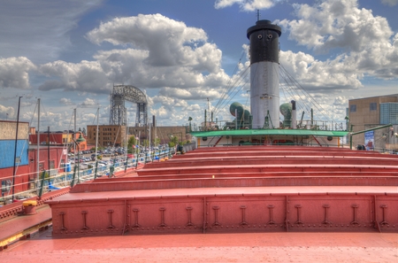 The Irvin is a floating boat Museum located in Duluth, Minnesotaのeditorial素材