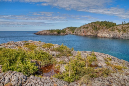 Pukaskwa National Park is on the Shores of Lake Superior in Northern Ontario, Canadaの写真素材