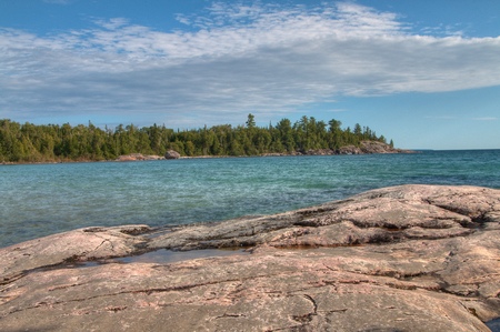 Lake Superior Provincial Park is on the Shore of the Lake in Northern Ontario, Canadaの写真素材