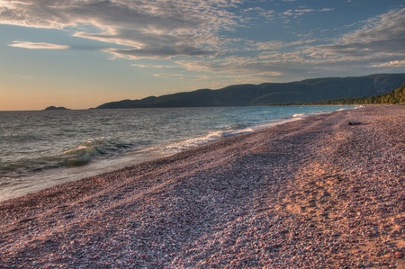Lake Superior Provincial Park is on the Shore of the Lake in Northern Ontario, Canadaの写真素材