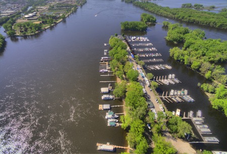La Crosse is a Community in Wisconsin on the Mississippi Riverの写真素材