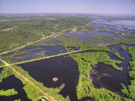 Winona is a Community in Southern Minnesota on the Mississippi Riverの写真素材