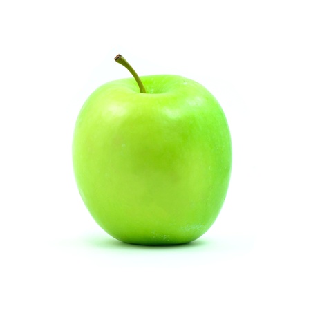 Green apple isolated on white.の写真素材
