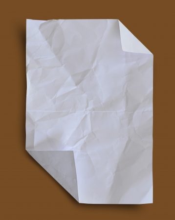 White grunge paper on brown background の写真素材