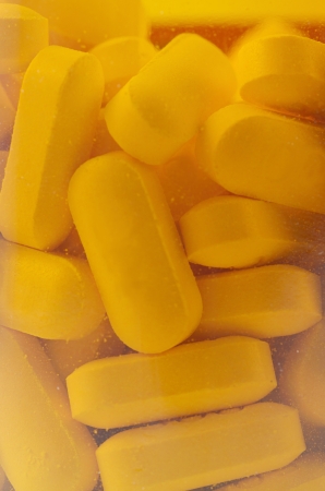 Closeup of pills in bottle. の写真素材