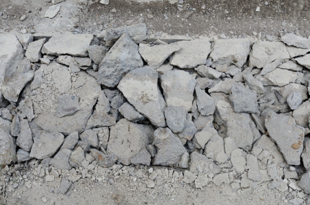 Broken concrete road の写真素材
