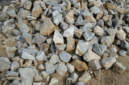 Pile of rocks at site work  の写真素材