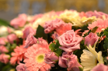 close up of flower in wedding celebration.の写真素材