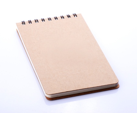 Blank pocket notebook in brown color closeupの写真素材