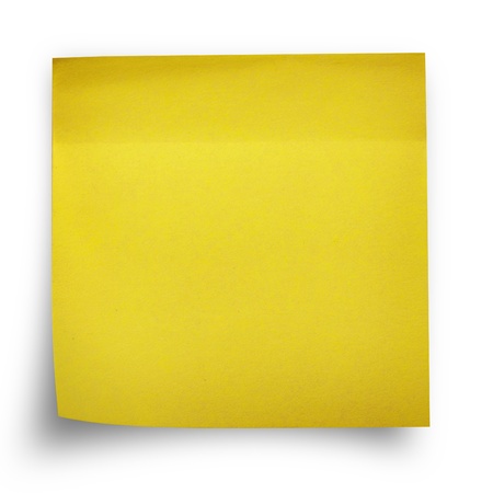 Yellow sticker paper note isolatedの写真素材