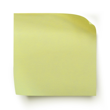 Beige sticker paper note isolated on white with clipping  pathの写真素材