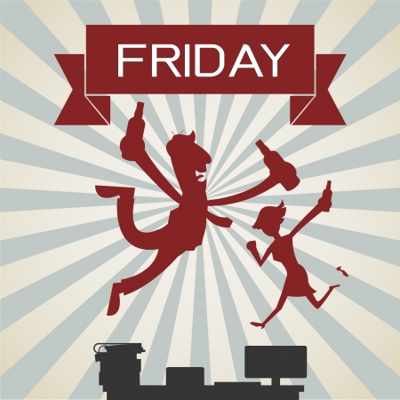 Happy Fridayのイラスト素材