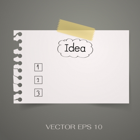 Torn paper with idea noteのイラスト素材