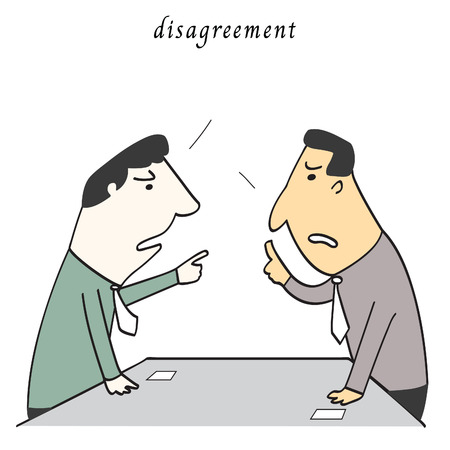 Two business man disagreement in meeting or confernece room  のイラスト素材