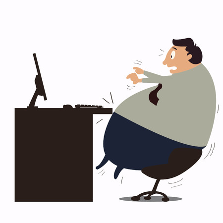 Too fat businessman のイラスト素材