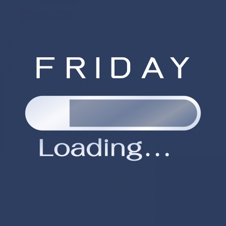 Friday loading, representing to very slow to Fridayのイラスト素材