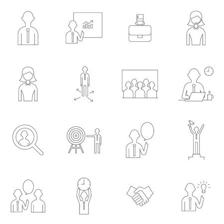 Business concept line icons set. Simple designのイラスト素材