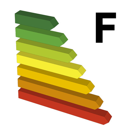 Energy performance label Fのイラスト素材