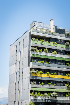 Modern housing building. Low angle viewの写真素材