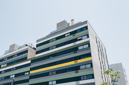 Modern housing building. Low angle viewの写真素材