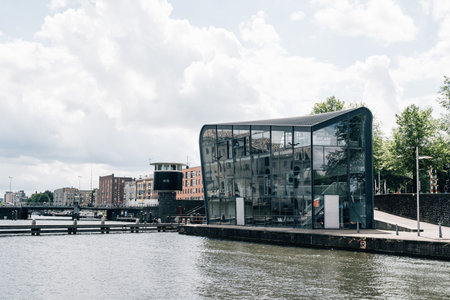 Amsterdam, Netherlands - August 1, 2016: Amsterdam Centre for Architecture (ARCAM) It provides information about architecture throughout the city of Amsterdam.のeditorial素材