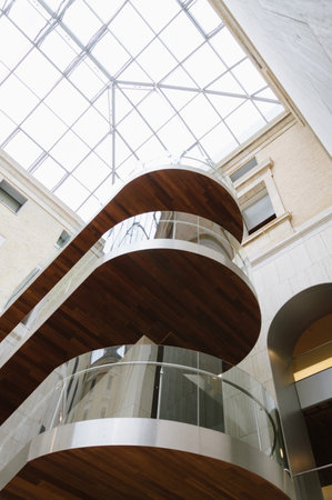 Madrid, Spain - September 27, 2014:  Indoors view of National Archaeological Museum of Spain. It is located in Serrano Street. The collection includes, Prehistoric, Egyptian, Celtic, Iberian, Greek and Roman antiquities and medieval.のeditorial素材