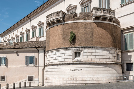 Rome, Italy - August 18, 2016:  The Quirinal Palace a sunny summer day. It is a historic building in Rome, official residence of the President of the Italian Republic.のeditorial素材