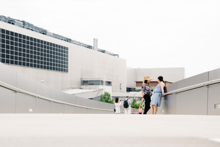 Exterior shot of BMW Welt in Munichのeditorial素材