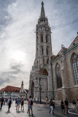 Matthias Church in Budapest a sunny day of summerのeditorial素材