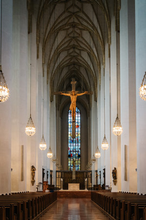 Interior view of Cathedral of Munich.のeditorial素材