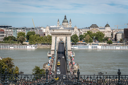 Scenic view of street in Budapest city centreのeditorial素材