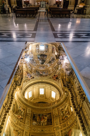 Interior view of Basilica of Sant Andrea della Valle in Romeのeditorial素材