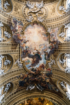 Interior view of the the Church of Gesu in Romeのeditorial素材