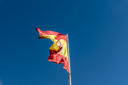 Spanish flag waving