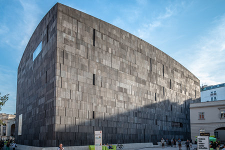 Mumok museum in Vienna at sunsetのeditorial素材